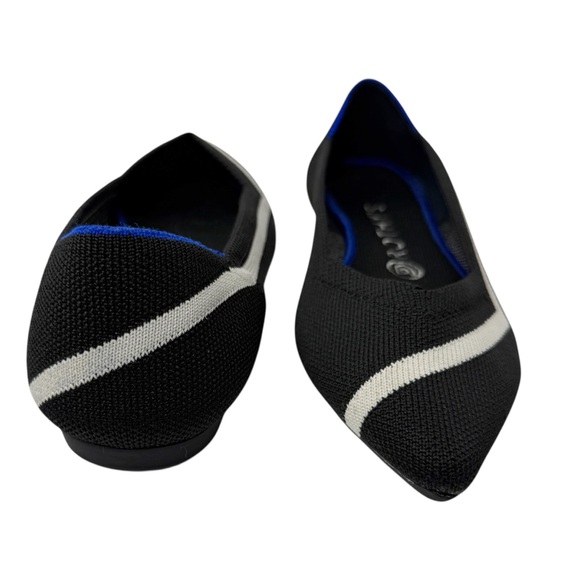 ROTHY’S The Point Flats Black White Stripe Retired Rare Size 8.5 - Picture 5 of 11
